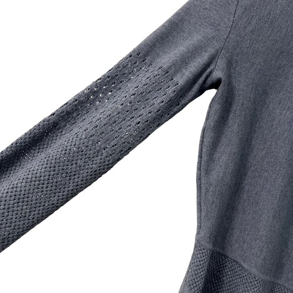 Tory Burch Dusty Blue Wool Open Knit Long Sleeve Sweater Womens Size Small - Picture 3 of 6